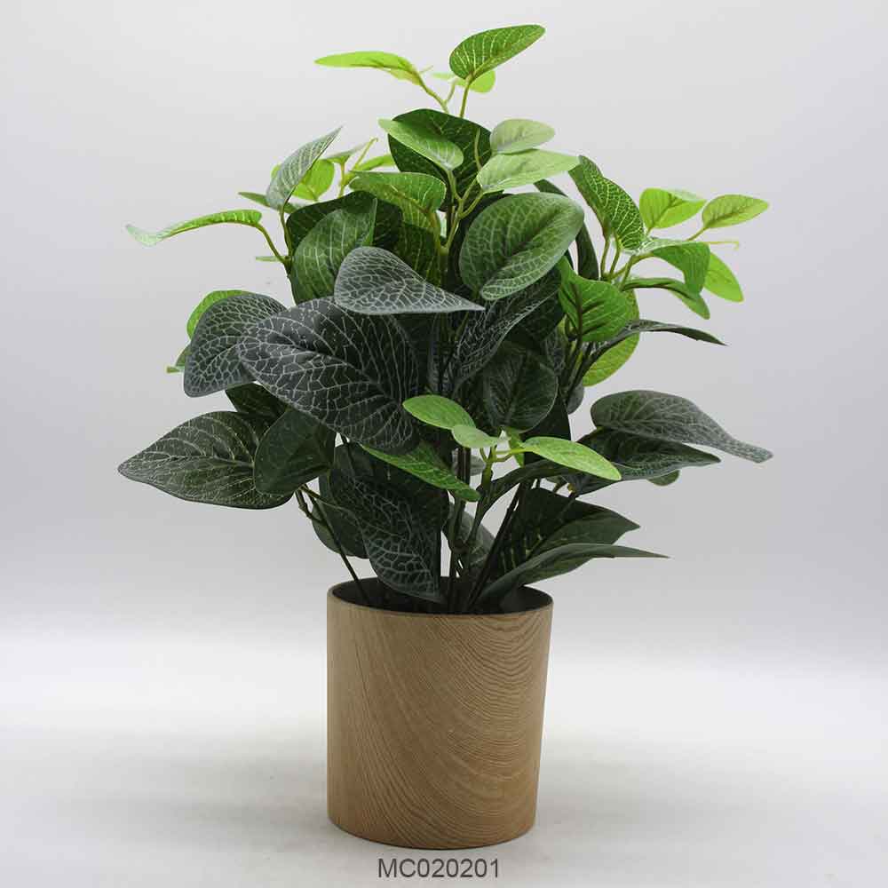 PE Artificial Leaves with Pot