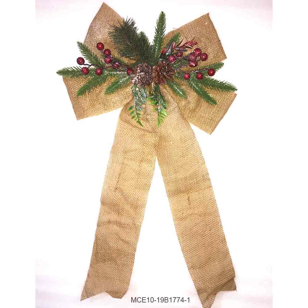 Christmas burlap knot Decoratio