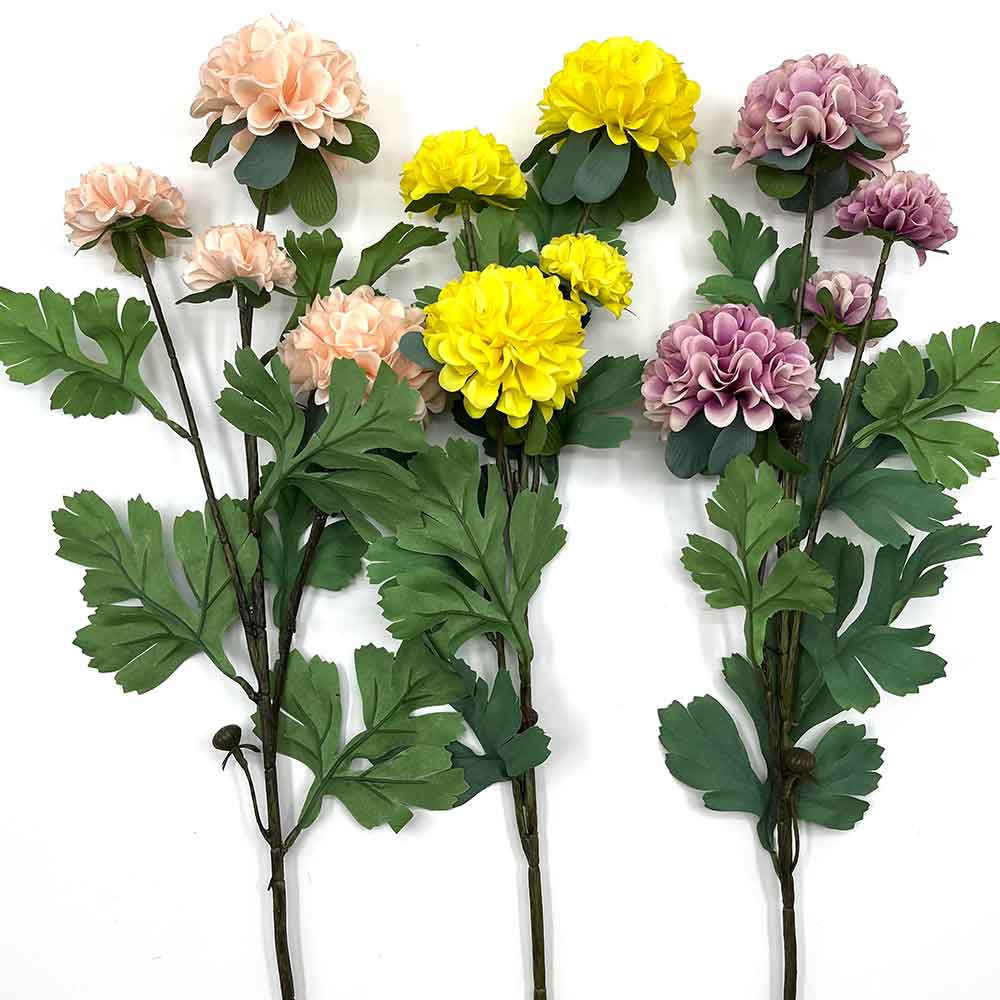 MC22-04081T 4-Branch Chrysanthemum