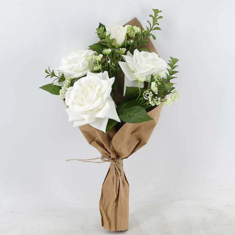MC20-9357 18＂H White rose