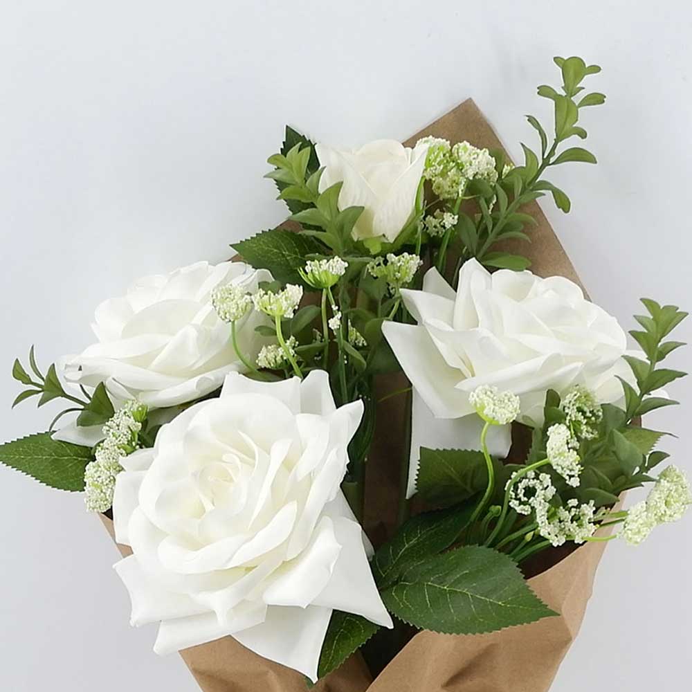 MC20-9357 18＂H White rose