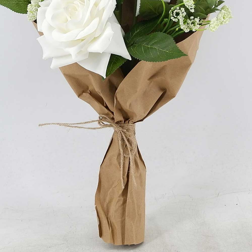 MC20-9357 18＂H White rose