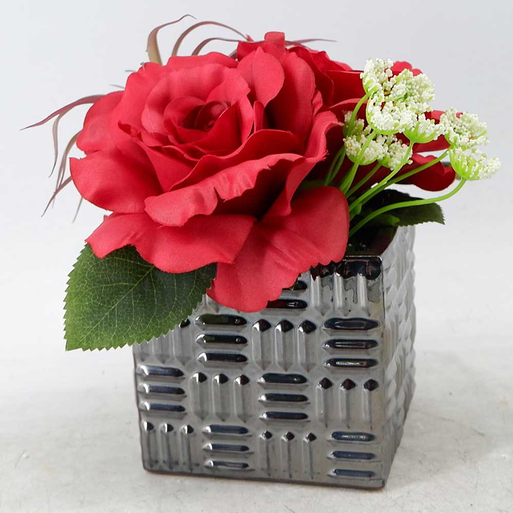 MC21-11639P 7.5＂H Red rose